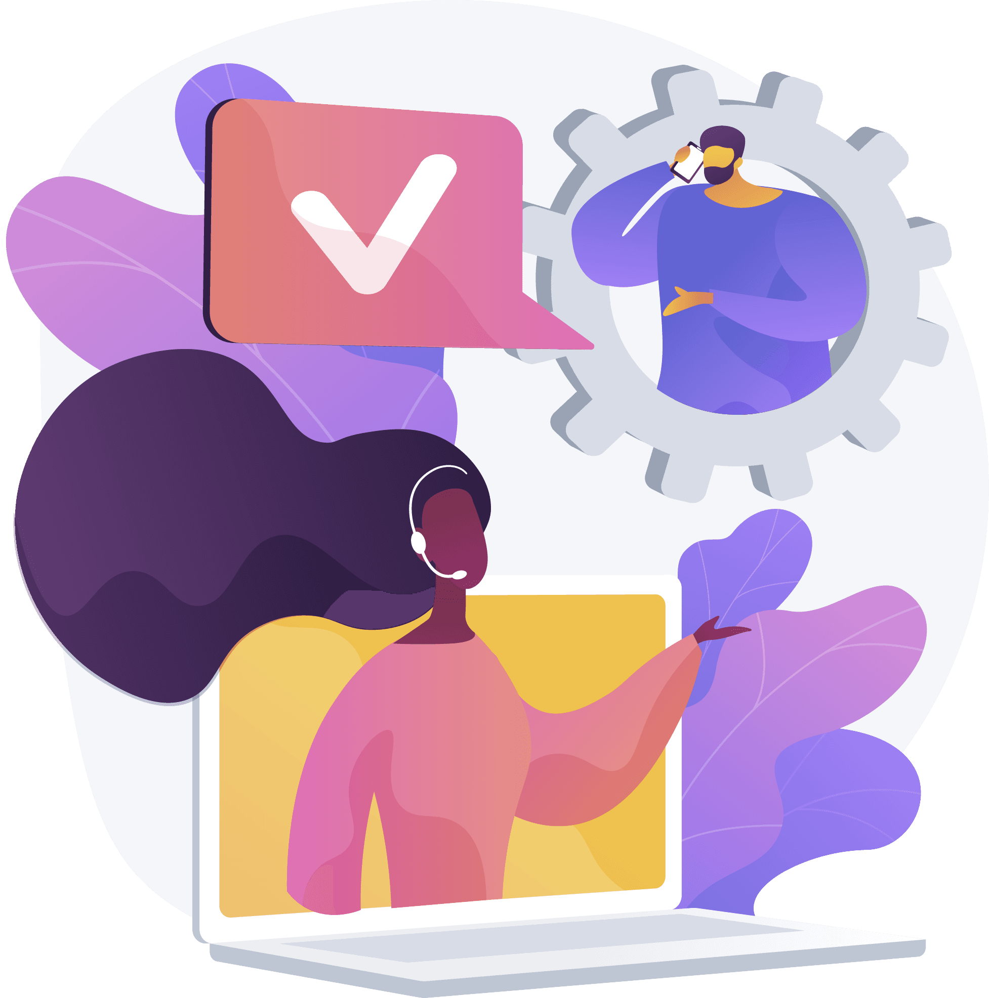 FactuON Support Illustration