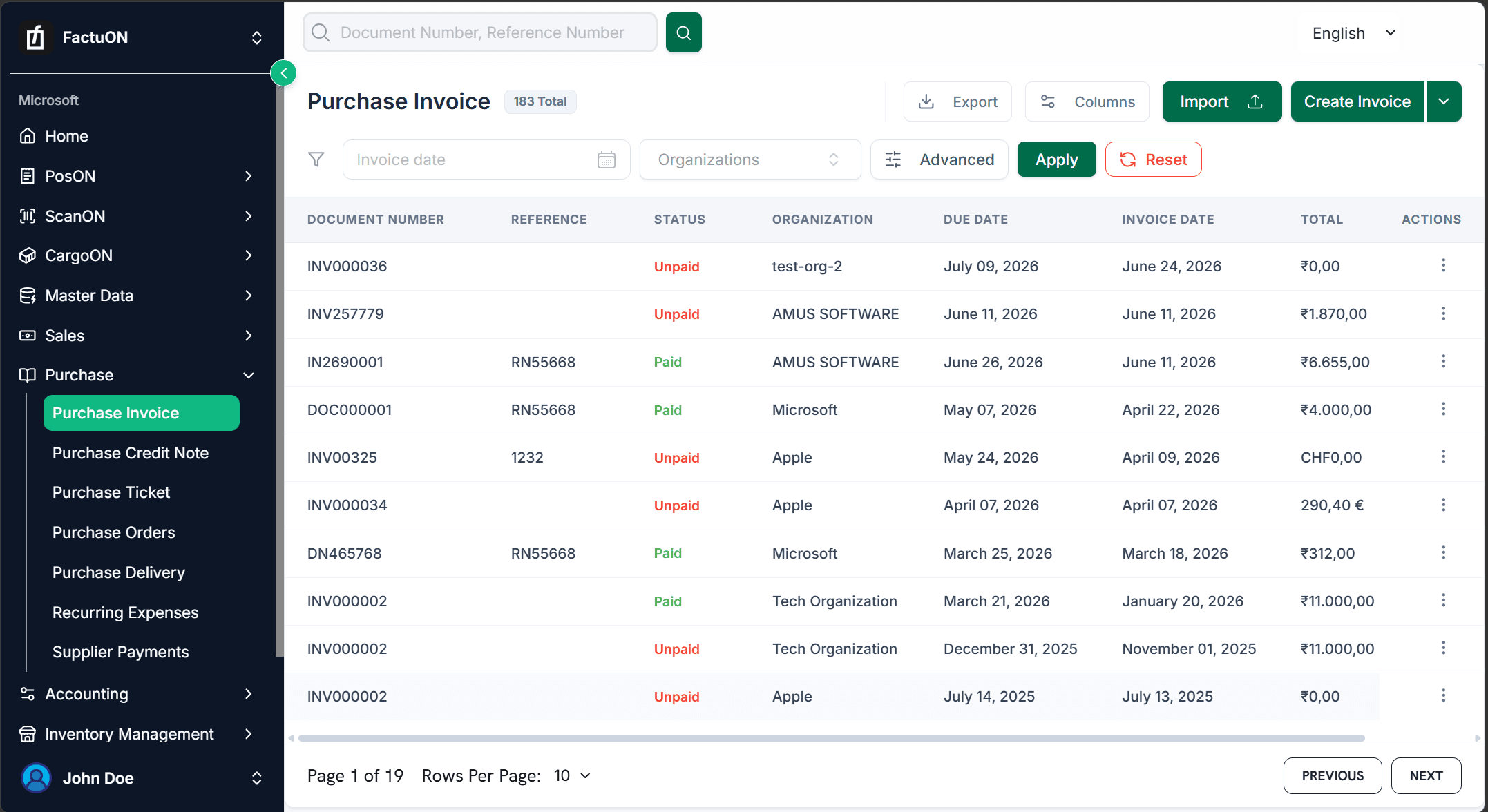 Purchase Invoice