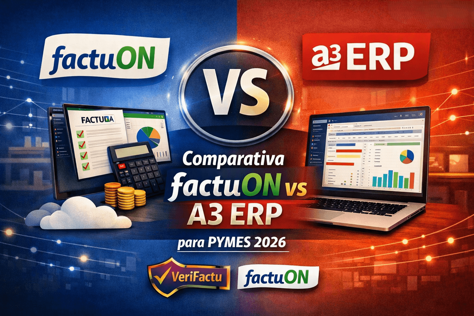 Comparativa FactuON vs a3 ERP para Pymes 2026