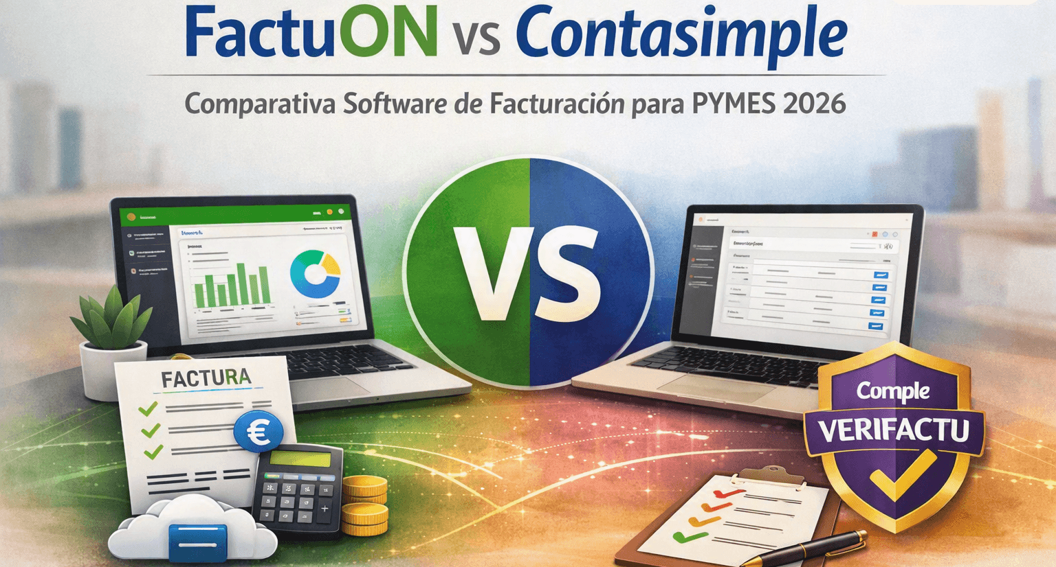 FactuON vs Contasimple: Comparativa de Software para Pymes (2026)