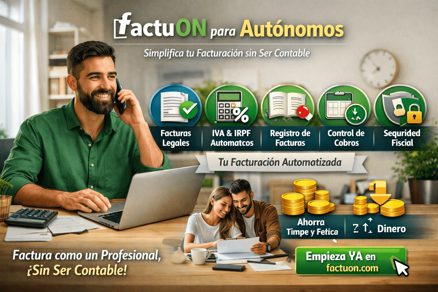 FactuON para Autónomos – Factura Profesionalmente sin Conocimientos Contables