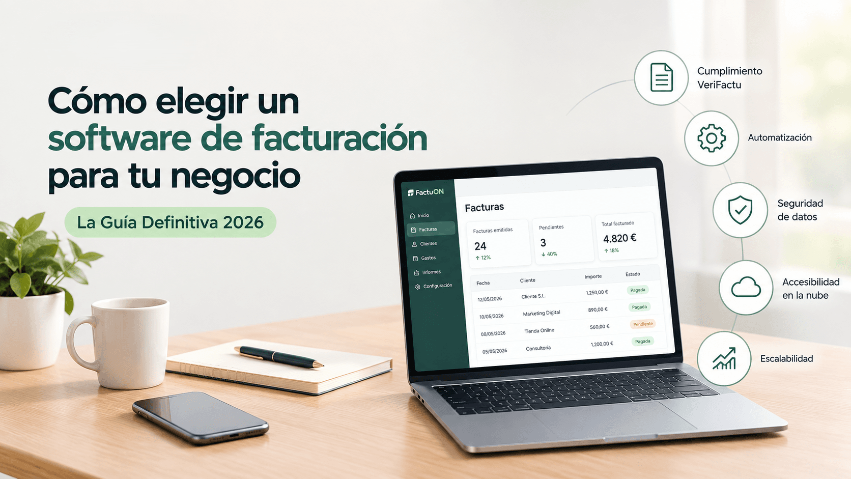 Cómo elegir un software de facturación para tu negocio - Guía 2026