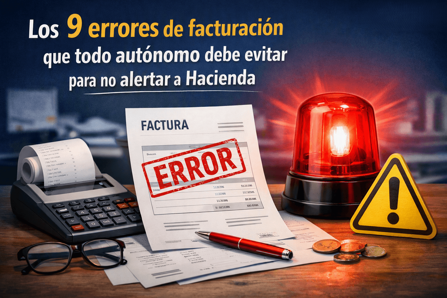 Los 9 errores de facturación que todo autónomo debe evitar