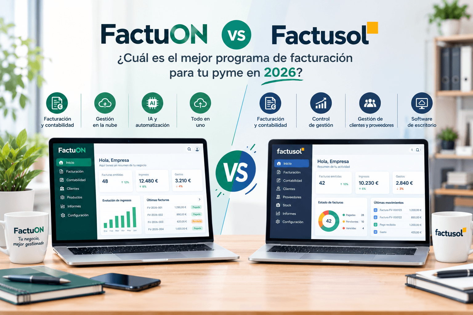 FactuON vs Factusol: La Mejor Alternativa a Factusol (2026)